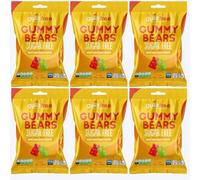 Sugar Free Gummy Bear Sweet Jelly Gummy Bears Sweets | Sugarless Gummies for Diabetic Gift Hamper Basket Available - Perfect for Gifting | 75g (Pack of 6)