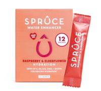 Sugar-Free, Low Calorie Water Enhancer With Vitamins & Minerals - Skin, Enhance Beauty, Support Immunity, Heart & Brain, Boost Metabolism - Raspberry & Elderflower, 12 Sachets