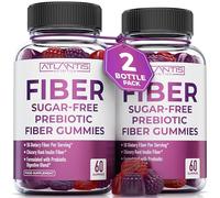 Sugar Free Prebiotic Fiber Gummies for Adults - Fiber Supplement Formulated with 5G Fiber & 5.4G Prebiotic Digestive Blend. Supports Gut Health & Promotes Healthy Digestion - 2-Pack (120 Gummies)