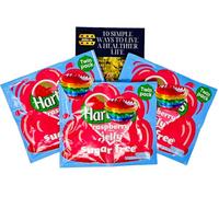 Sugar Free Raspberry Jelly Twin Pack 23g x3 Packs and Stellar Six Healthy Living Advice Postcard