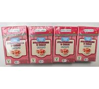Sugar Free Strawberries & Cream Drops, Pocket Size Hard Candy, Vegetarian, 4 Packs (4 × 44g) Sweet Corner