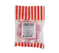 Sugar Free Strawberry Sherbet 100g | Classic Boiled Sweet with Fizzy Centre | Guilt-Free Indulgence | Wrapped for Freshness