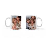 Sugar gecko Personalised Photo Mug 11oz Ceramic - Custom Picture & Text, One or Two Sided Print Options, Dishwasher & Microwave Safe, UK Made Gift for Birthday, Anniversary, Mum Dad (2 Sides Photo)