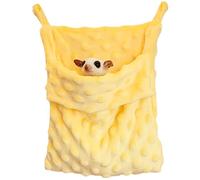 Sugar Glider Bonding Pouch Carrier Bag Sling Sleep Bag with Adjustable Strap for Gliders Ferret Rat Hedgehog Hamster Small Pets (Yellow)
