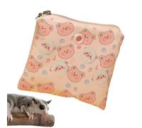Sugar Glider Bonding Pouch, Small Animal Outgoing Sleeping Bag, Bite Proof Carry Accessories for Hamster, Chinchilla, Squirrel, Comfortable Transport, 14x13x2cm