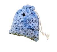 Sugar Glider Bonding Pouch, Velvet Drawstring with Vent for Guinea Pigs, 16x18cm(Blue)