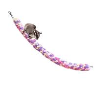 Sugar Glider Climbing Rope - 23.62 Inches Purple Corderose, Cage Enrichment Toy, Durable Cotton Rope Swing | Portable Pet Accessories For
