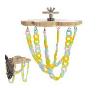Sugar Glider Climbing Toy - Colorful Chains Wooden Hanging Toys, 360 Degree Rotation Climbing Tool | Sugar Glider Toy For Small Bird Enthusiasts