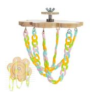 Sugar Glider Climbing Toy - Wood 16x17cm Lightweight Hammock | Small Pet Hammock with 360° Rotation, Cage Accessory for Sugar Gliders, Hamsters, Birds | Indoor Outdoor Pet Accessory