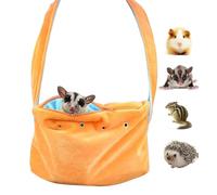 Sugar Glider Pouch - Portable Hamster Carrier Bag, Pouch With Adjustable Strap, Polyester Fibre | Orange Small Animal Carrier Bag For Parrots Ferret Hedgehog Squirrel Chinchilla Sugar Glider