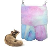 Sugar Glider Sleeping Pouch Colorful Warm Bed Cute Long Ear Design Hanging Sleeping Bag for Small Rat Hamster Sugar Glider Squirrel Gerbil (A1)