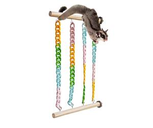 Sugar Glider Toys | Interactive and Fun Wooden Decor - Swing and Climbing Toy | Outdoor Patio Indoor Hammock Window Yard Balconies Garden Yard Small Animals