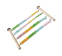 Sugar Gliders Chew Climbing Toy Exercise Hanging Swing with Colorful Chain for Active Pet Cage Decoration Pet Swing for Reptiles and Birds