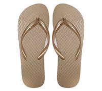 SUGAR ISLAND® Unisex Ladies Girls Mens Summer Beach FLIP Flop Pool SHOES-ROSEGOLD-7/8