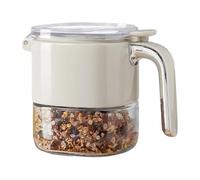 Sugar Jar - 13.5 x 10.5 x 9 cm Condiment Jar with Lid & Spoon | Airtight Glass Container for Salt, Pepper, Sugar, Spices, Dining Table, Pantry, Kitchen