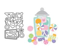 Sugar Jar Die Cuts for Card Making, Christmas Candy Metal Cutting Dies for Paper Scrapbooking, DIY Stencils for Album Party Wedding Festivals Decoration