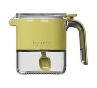 Sugar Jar - Seasoning Containers | Airtight Container, Sugar Storage Container with Lid and Spoon, Scandi Storages Jars for Powder Storage Pepper Salt Cooking Kitchen Pantry Organization