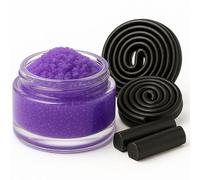 Sugar Lip Scrub - 30g Pot - 15 Delicious Flavours - Made With Natural Jojoba Oil for Soft, Smooth Lips - Vegan Friendly - Puddle of Wax - Made in the UK (30g, Liquorice)