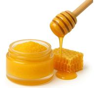 Sugar Lip Scrub - 30g Pot - 15 Delicious Flavours - Made With Natural Jojoba Oil for Soft, Smooth Lips - Vegan Friendly - Puddle of Wax - Made in the UK (30g, Honey)