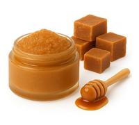 Sugar Lip Scrub - 30g Pot - 15 Delicious Flavours - Made With Natural Jojoba Oil for Soft, Smooth Lips - Vegan Friendly - Puddle of Wax - Made in the UK (30g, Caramel)