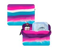 Sugar Medical Omnipod Protective Travel Case | Silicone Storage fits an Insulin Vial and One Pod| Diabetic Care Products | Diabetes Supplies Organizer (Pink Blue Purple Stripe)