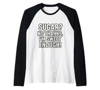Sugar No Thanks I'm Sweet Enough Funny Keto Diet Ketogenic Raglan Baseball Tee