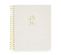 Sugar Paper 2025-2026 Large Weekly Spiral Academic Planner, August 2025 to July 2026, School, College & Student Planner, 12 Month, 10" x 11", Khaki Stripe