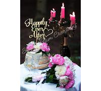 Sugar Plum Creations Happily Ever After Wedding Cake Topper, Gold, 6.3"W x 5"H, Includes 1 Gold Heart