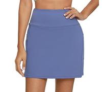 Sugar Pocket Women's Active Athletic Skort Tennis Skirt with Shorts Pockets Golf Skort Pockets Gym Running Skort XXL Blue