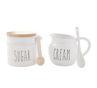 Sugar Pot & Cream Jug Hestia White One Size