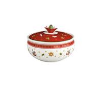 Sugar Pot Villeroy & Boch 9.5cm Red Green White Porcelain Gift Box