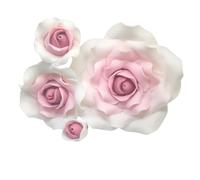 Sugar Roses - Pink Ombre - Sugar Paste flowers - Cake Decoration Toppers - Weddings - birthdays - *4 sizes to choose from* (2 1/2" x 2)
