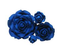Sugar Roses -Sugar Paste Flowers - Cake Toppers Decorations - 4 Sizes to choose from -Weddings - Birthdays - Anniversary **MULTI BUY PAY ONLY 1 P&P** ROYAL BLUE (1 1/2" X 5)