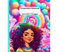 Sugar Rush: Bright and Playful Candy Character Composition Notebooks: | Inspired by Lisa Frank, Perfect for Children and Adults that love Vibrant Colors, Journaling, Diary, Doodling, 110 Pages.