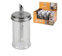 Sugar Shaker 300ml Glass with Metal Lid Vintage Style for Kitchen or Cafe Use Coffee Smooth