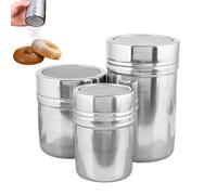 Sugar Shaker - Powdered Sugar Shaker Duster | Powder Sugarr Duster | Stainless Steel Chocolate Shakers Icing Sugarr Salt Cocoa Flour Coffee Shakers Sifter for kitchhen Craft Baking Dispenser