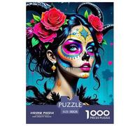 Sugar Skull 1000 Piece Jigsaw Puzzle For Adults Educational Games Stress Relief Puzzle Cultivate The Spirit of Teamwork For Adults Gifts 38x26cm/1000pcs