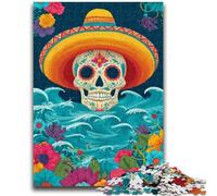 Sugar Skull Adult Puzzles 1000 Pieces,Help The Brain Exercise Addictive Toys to Cultivate Patience Parent-child Interaction (50x75cm)