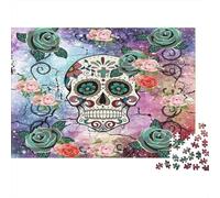 Sugar Skull Art-Day of Dead Style 1000 Piece Puzzles for Adults with No Reflection Colourful Jigsaws As A Brain Training Puzzle for Wall Decoration And Gifts 52x38cm/1000pcs