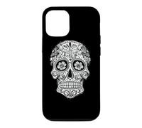Sugar Skull Black White Picture Day Dead Dia De Los Muertos Case for iPhone 12/12 Pro