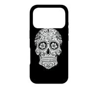 Sugar Skull Black White Picture Day Dead Dia De Los Muertos Case for iPhone 17 Pro