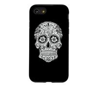 Sugar Skull Black White Picture Day Dead Dia De Los Muertos Case for iPhone SE (2020) / 7/8