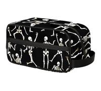 Sugar Skull Blue Flower Travel Toiletry Bag for Men ,Floral Skull Hanging Dopp Kit - Waterproof Shaving Bag Bathroom Bags Wash Bag for Toiletries Accessories, Color8, 10.5"L x 4.4"W x 5.3"H