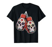Sugar Skull Boxing Gloves Day of The Dead T-Shirt