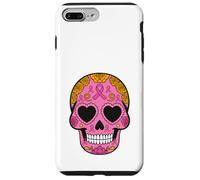 Sugar Skull Breast Cancer Awareness Pink Ribbon Calavera Case for iPhone 7 Plus/8 Plus