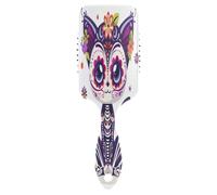 Sugar Skull Cat Cute Cushion Comb, Anti Static Hair Brush, Combs Women