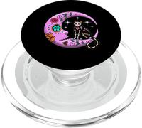 Sugar Skull Cat & Moon Funny Dia de Los Muertos Day Of Dead PopSockets PopGrip for MagSafe