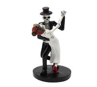 Sugar Skull Couple Statue - Skeleton Figurine, Resin Decor | Dancing Skull Lovers Wedding Ornament, Mini Skeleton tang Statue for Home, Bar, offices Display, Romantic Gothic Collectible