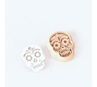 Sugar Skull Cutter, 25mm, PLA Polymer Clay Craft Tool, UK Made