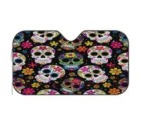 Sugar Skull Day of The Dead Car Windshield Sun Shade